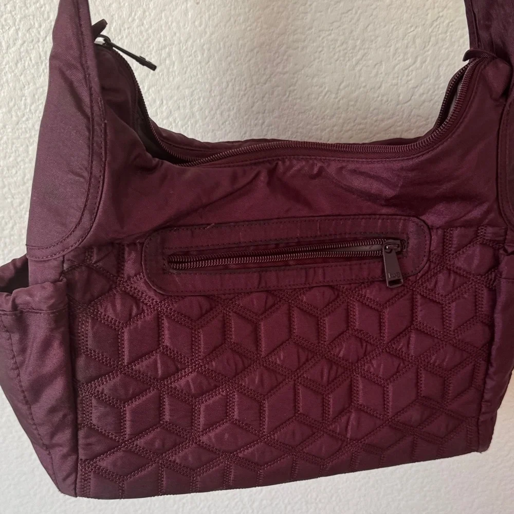 Lug Deep Purple Quilted Shoulder Diaper Bag